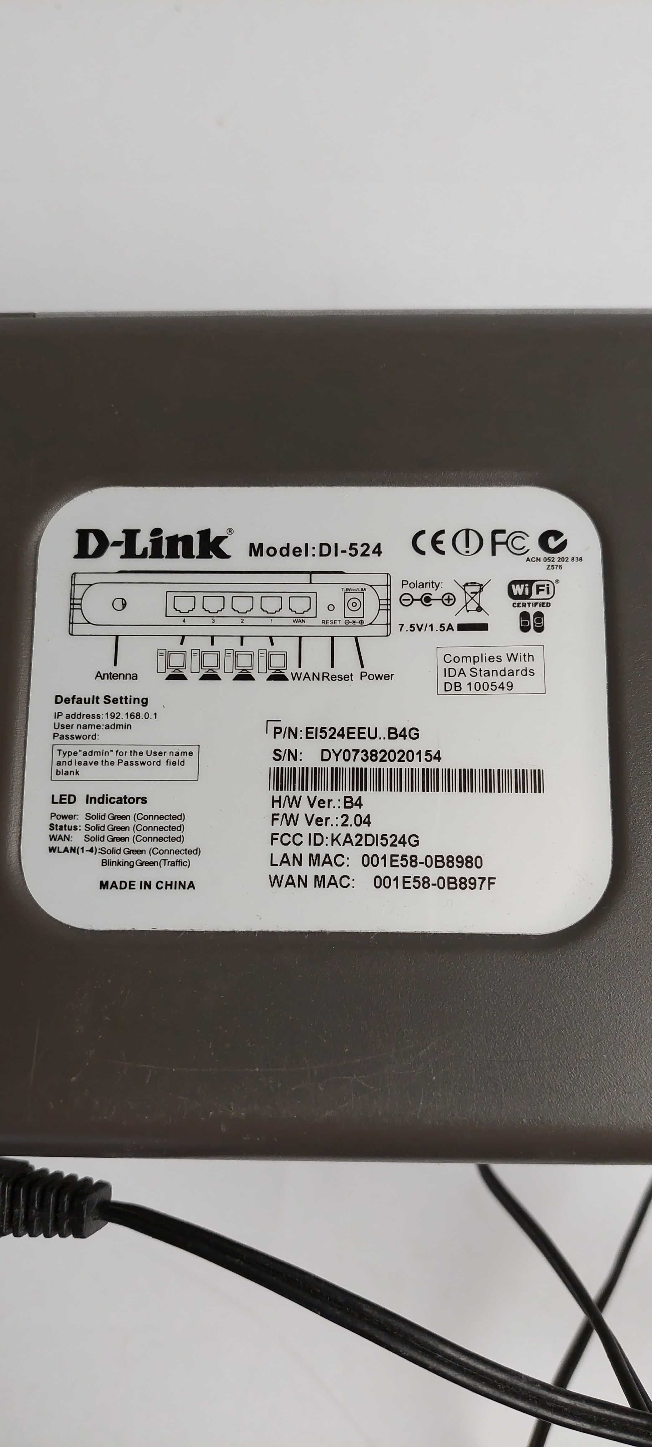 Router Bezprzewodowy D-Link DI-524