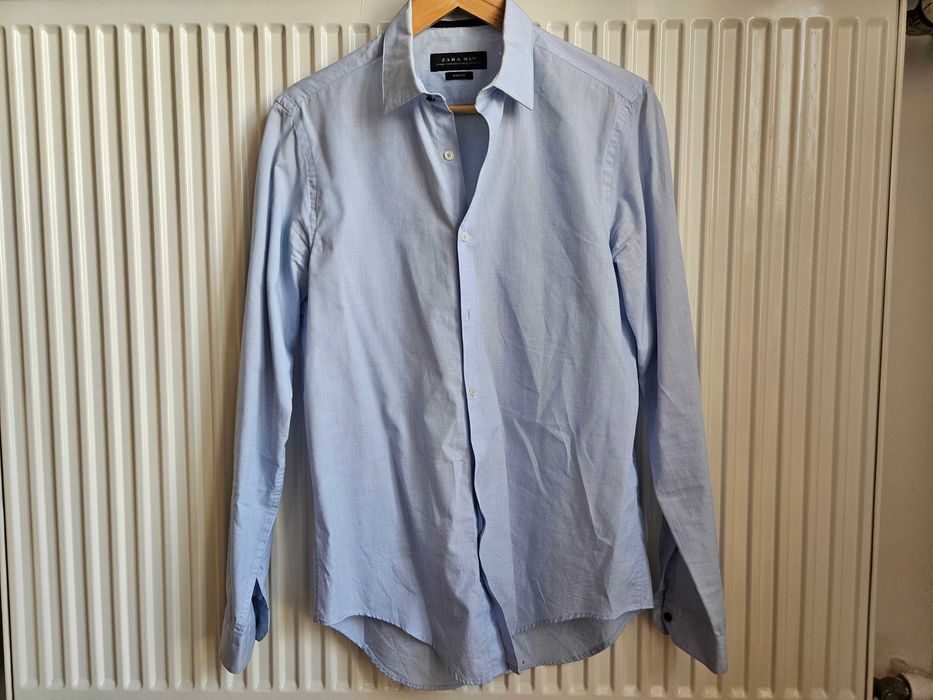 ZARA elegancka koszula niebieska Slim Fit M