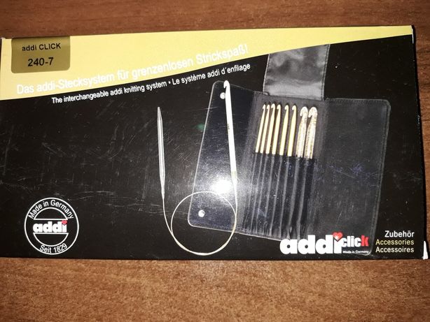 Набор съемных крючков ADDI Click Hook. Крючки для тунисского вязания.