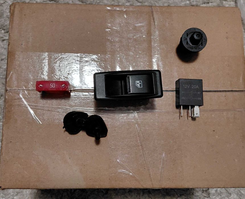 Реле, запрбіжник, кнопка, кінцевик, форсунки