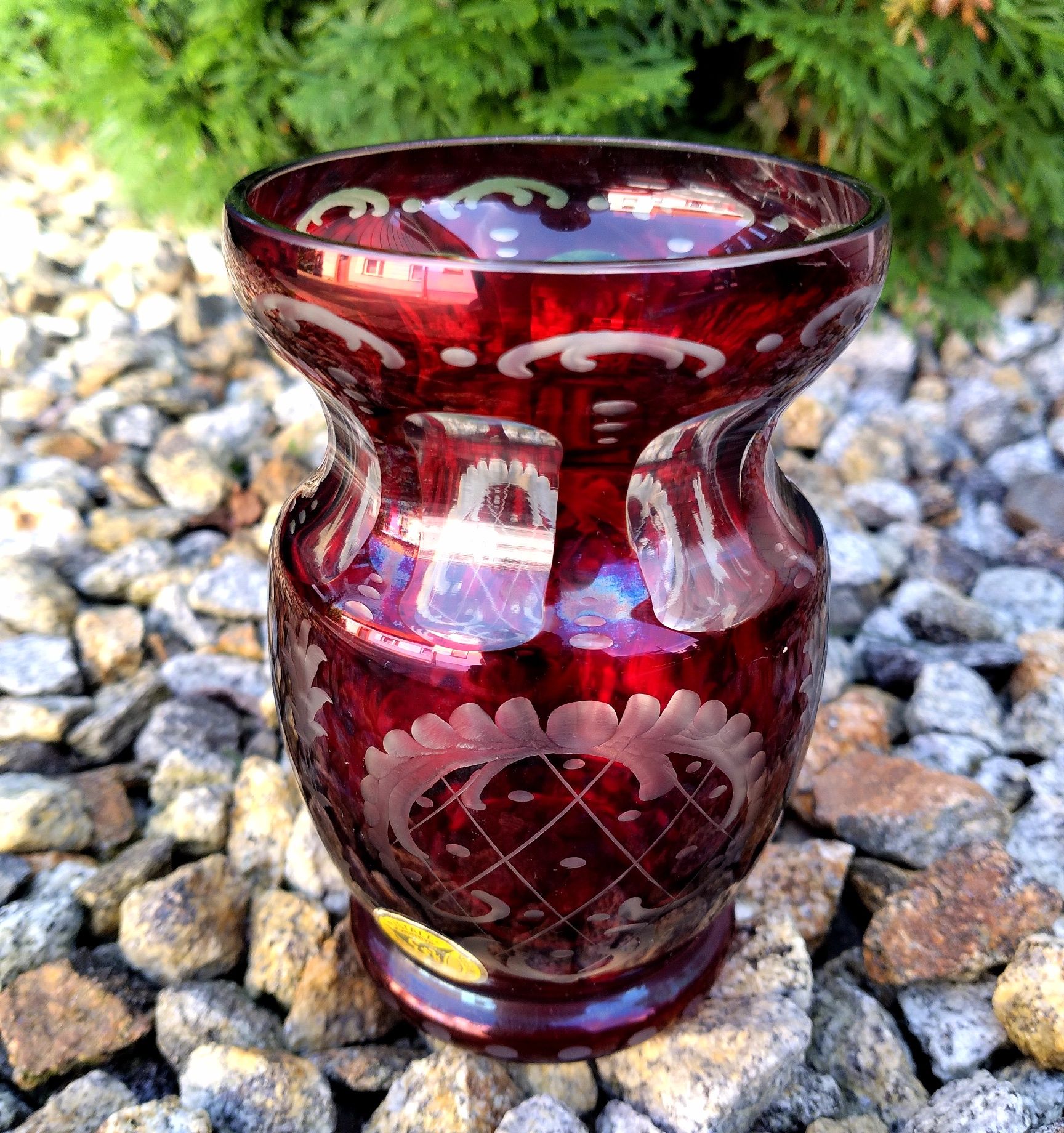Rubinowy wazon Bohemia