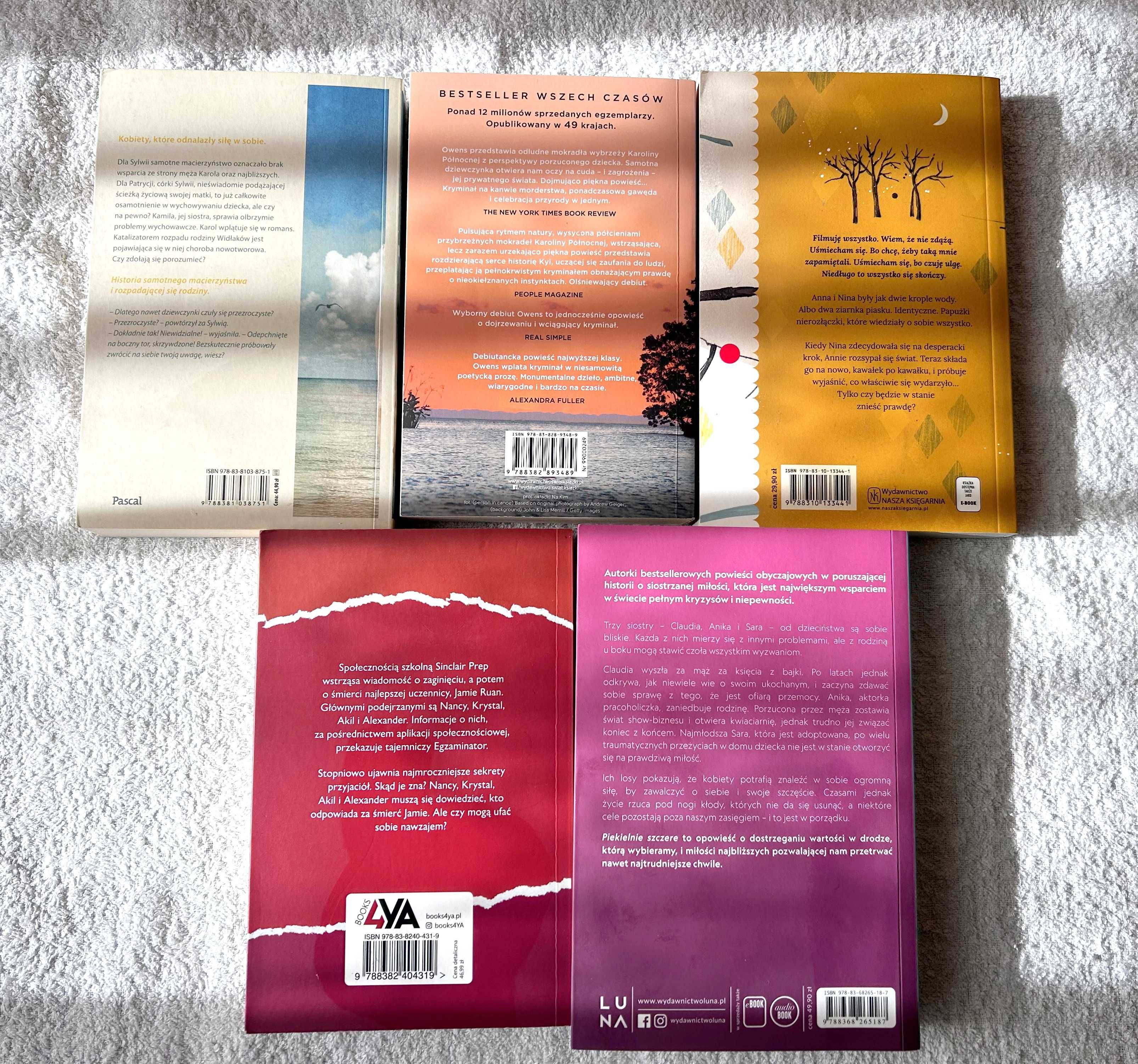 Zestaw 5 książek Owens, Edyta Świętek, Katie Zhao, Joanna Jagiełło