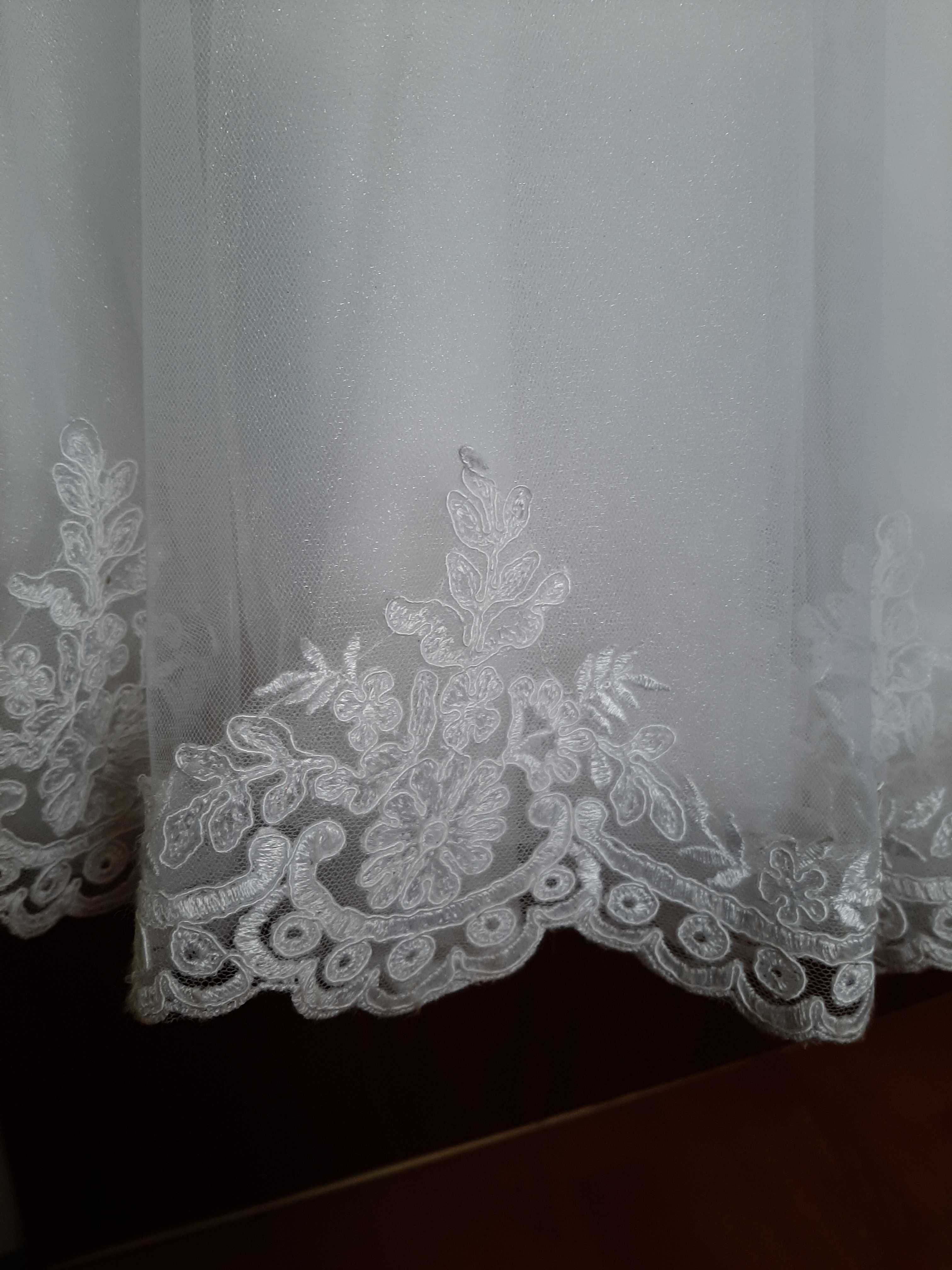 Suknia ślubna księżniczka - czysta biel + welon