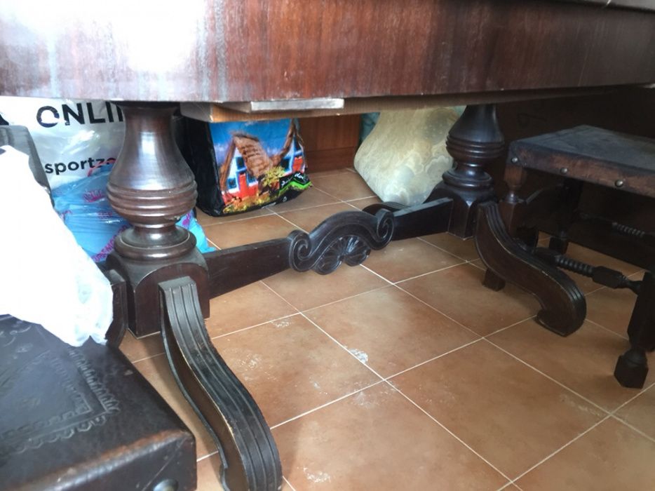 Mesa anos 60 Madeira maciça 2.00x1.00m Estilo Barroco