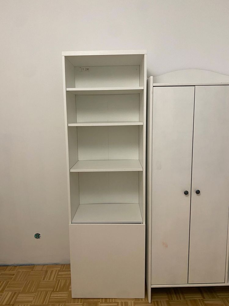 Regał biały 2 zamykane półki
