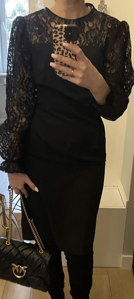 Czarna elegancka sukienka 36 S