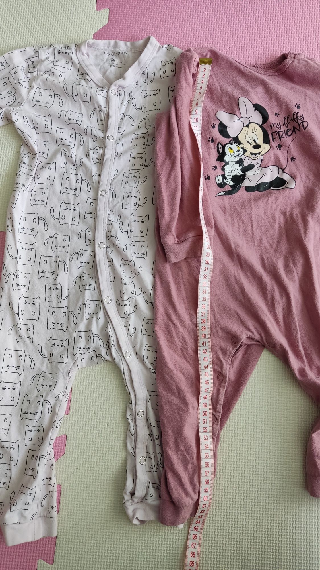 Pajacyk piżamka rampers długi dla dziewczynki koty 92