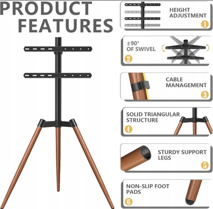 Podstawa TV Rfiver TC104 TC104BWM Tripod Stand UCHWYT 32-65'' VESA