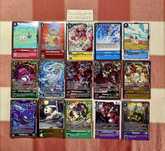 100 Cartas Digimon de várias raridades e coleções