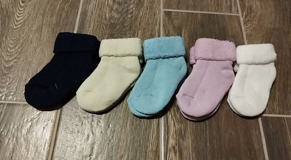 6 par skarpet nawełnianych frotte niemowlęce białe
