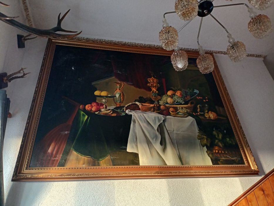 Obraz olej na płótnie 220x167 przepiękny olbrzymi