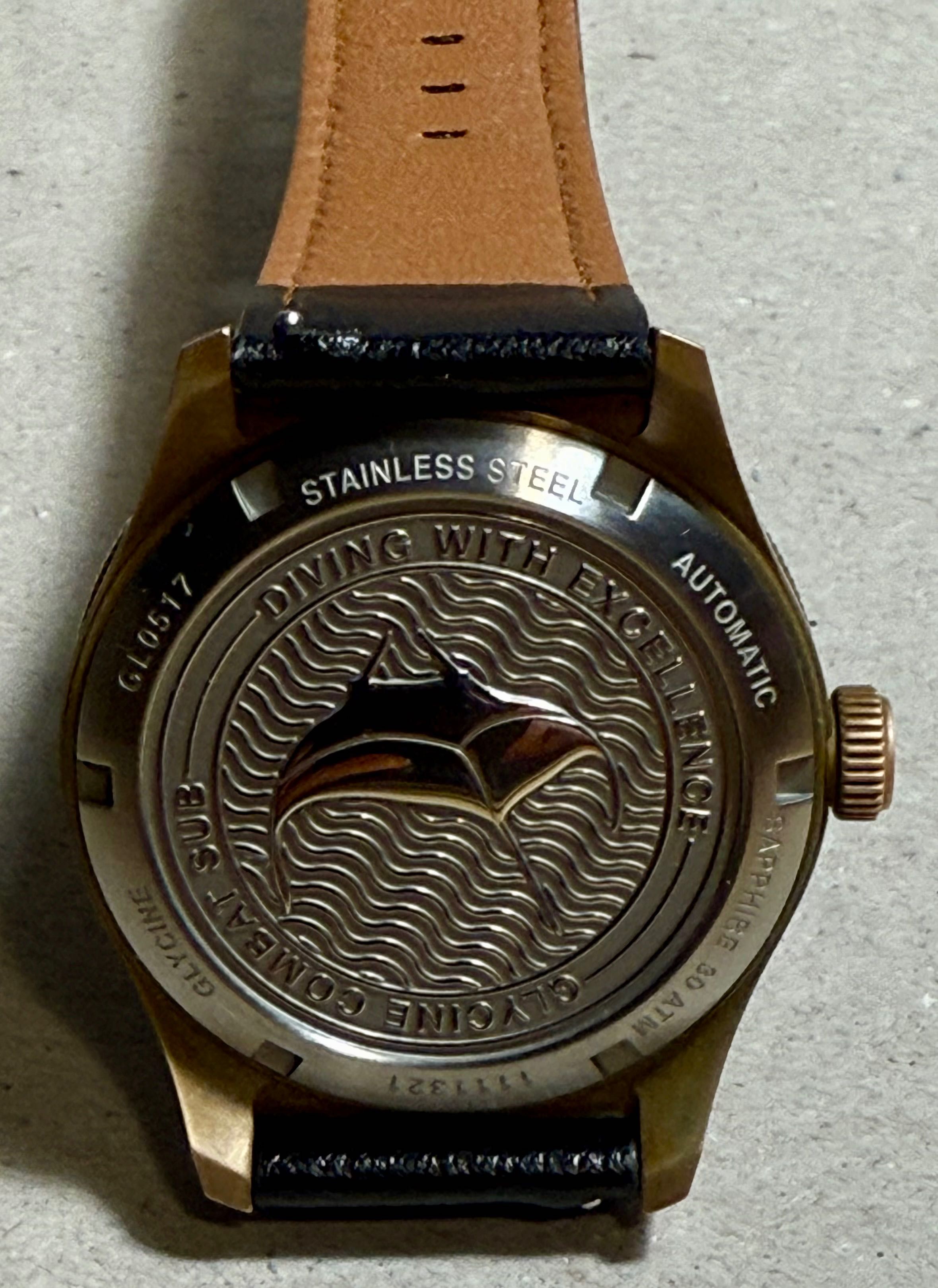 zegarek automatyczny Glycine Combat Sub 39 Bronze, 8 pasków, WR300, SW