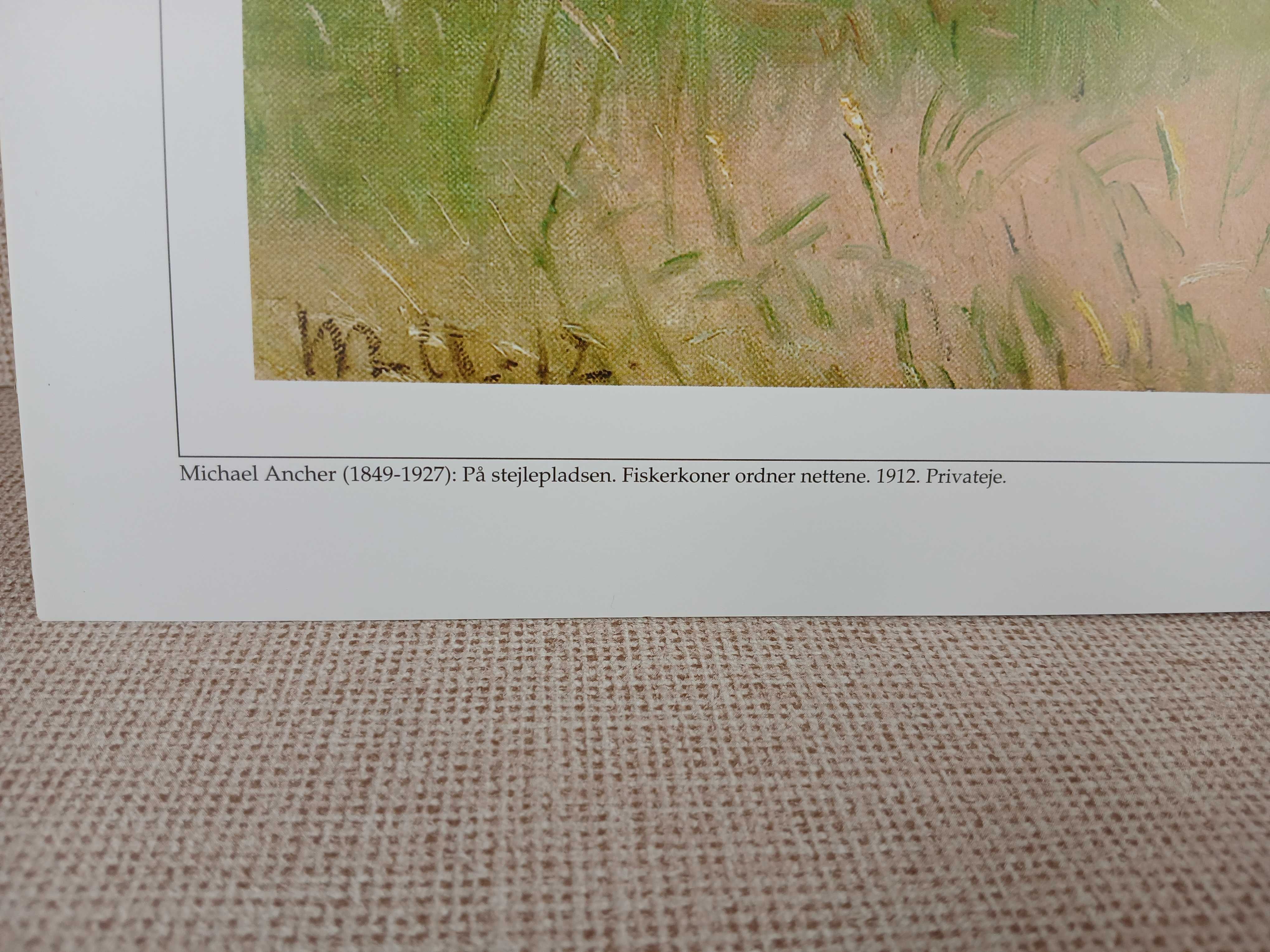 Grafika do oprawy M Ancher På stejlepladsen Lamberths 30x40 Dania Nowa