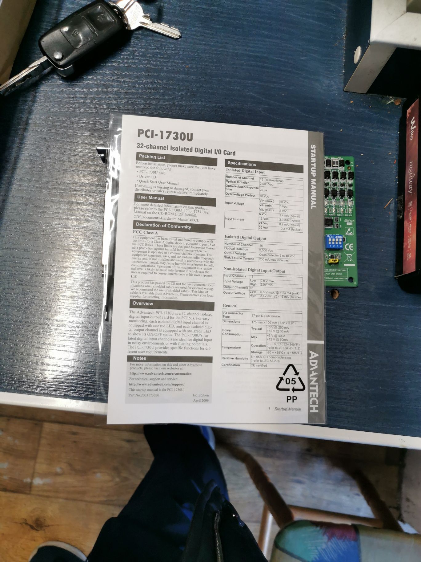 Przemysłowy moduł akwizycji I/O Advantech PCI-1730U-BE 32 kanałowy TTL