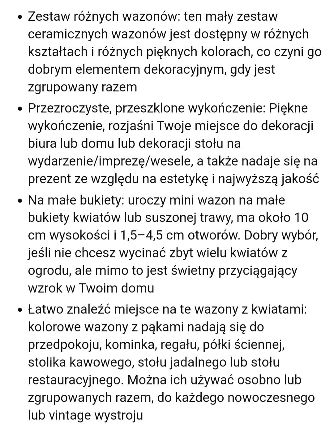 Zestaw kolorowych wazoników