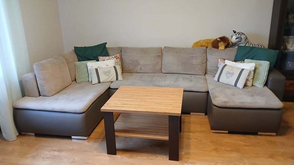 Narożnik U Black Red White Super STAN