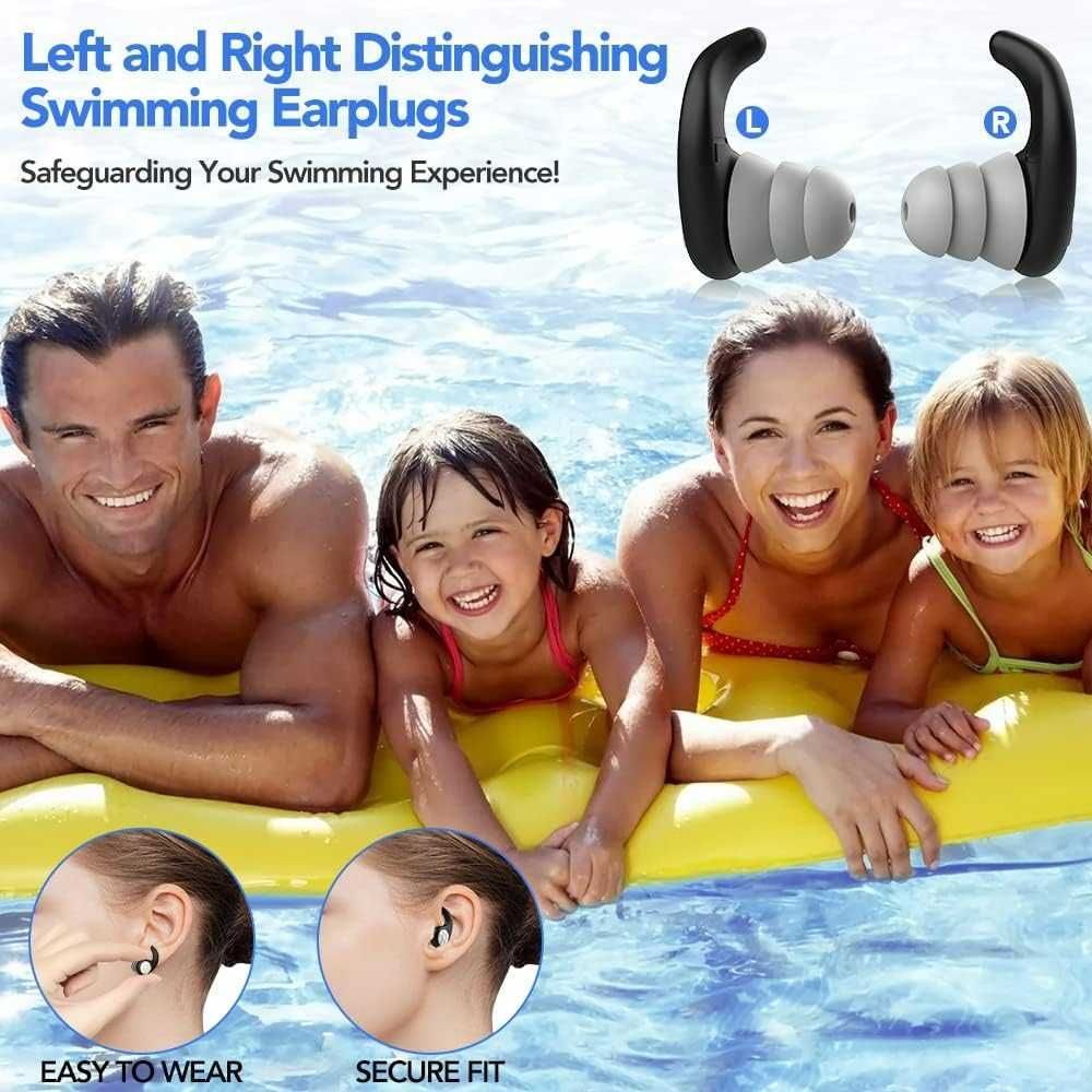 Zatyczki do uszu do pływania dla dorosłych – 3 pary