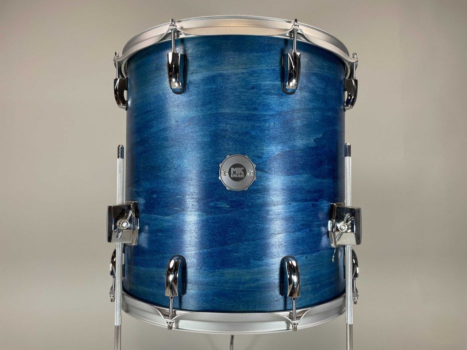 MK-Drums Custom Floor Tom 16" x 16" Birch/Brzoza - Blue Satin Finish