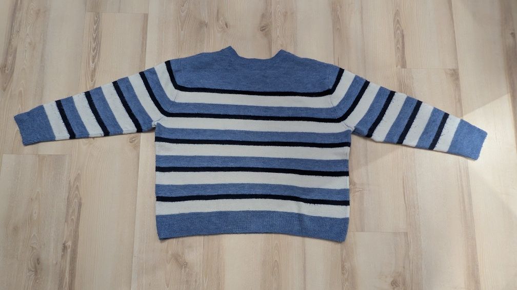 Sweter H&M oversize boxy S niebieski w pasy