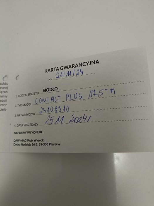 Siodło skokowe Daw Mag contakt plus 17,5' M