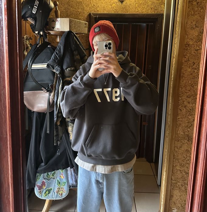 Fear of God Essentials 1977 Hoodie Iron (SS22) stockx.com