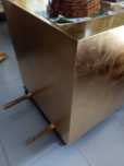 Mesa decoração dourada