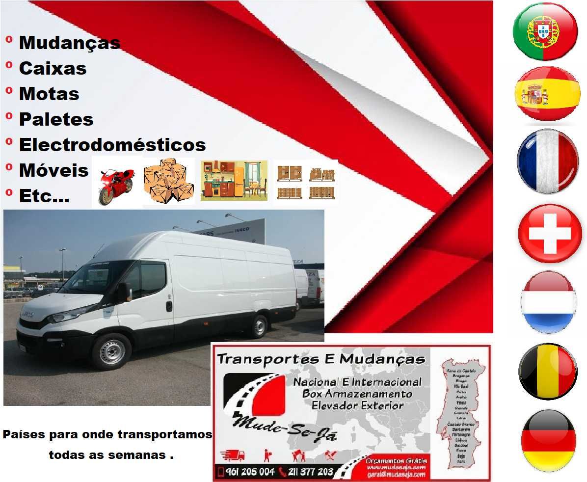 Transportes e Mudanças - Internacionais e Nacionais - Porto - Algarve