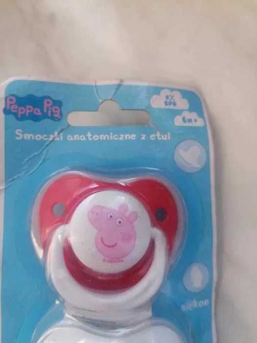 Smoczek anatomiczny z etui 2 szt Świnka Peppa 6m+