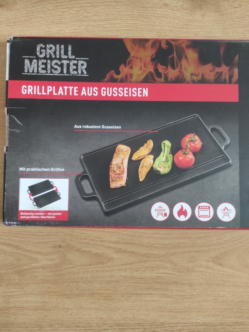 GrillMeister Żeliwna płyta grillowa