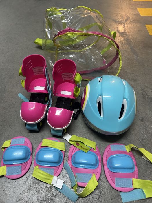 Patins de criança e protecções