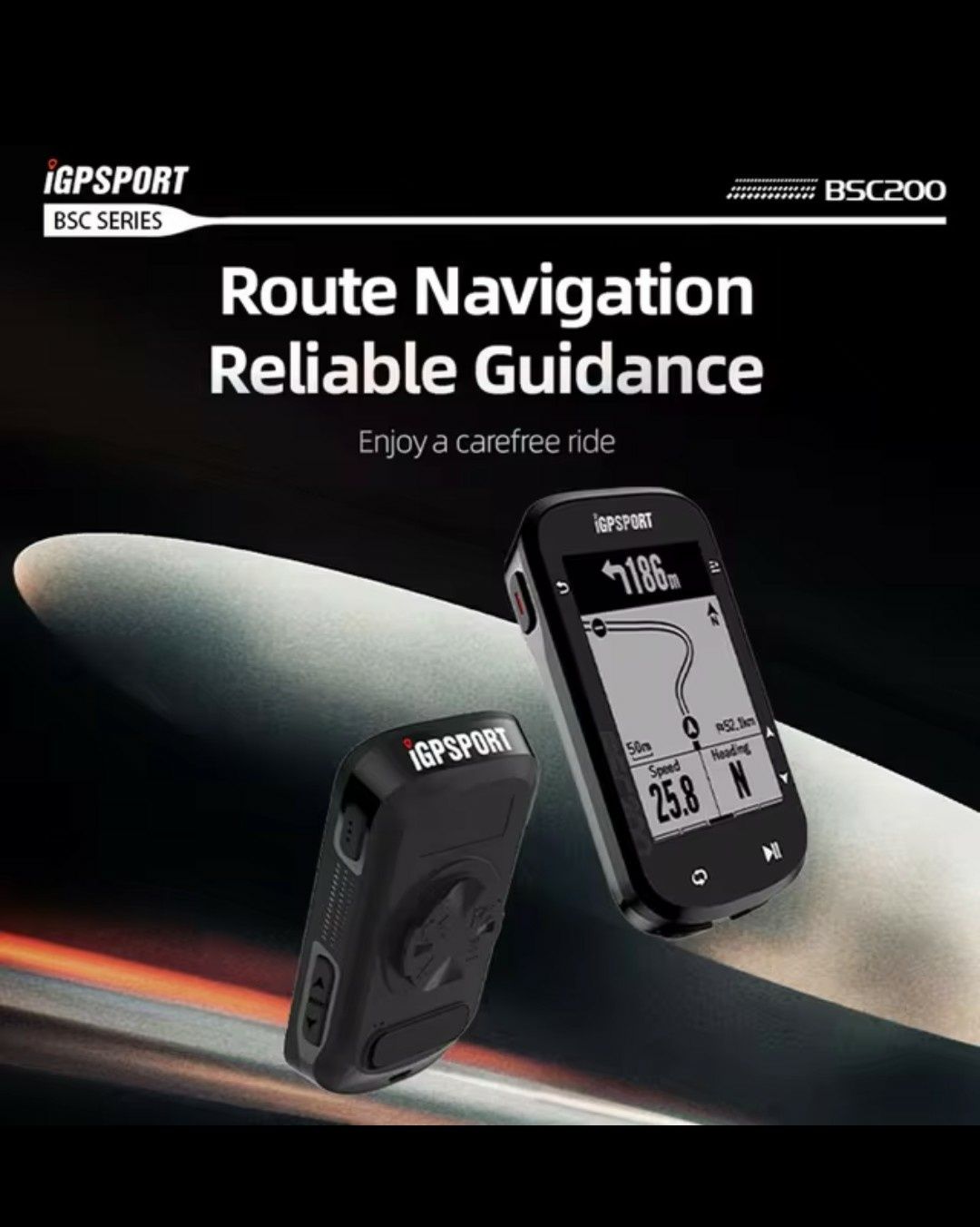 Велокомп'ютер IGPSPORT BSC200 з GPS, датчик швидкості та каденсу.