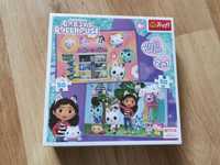 Nowe trefl Puzzle 2w1  gabbys dollhouse domek kot kicia kocia 4 +