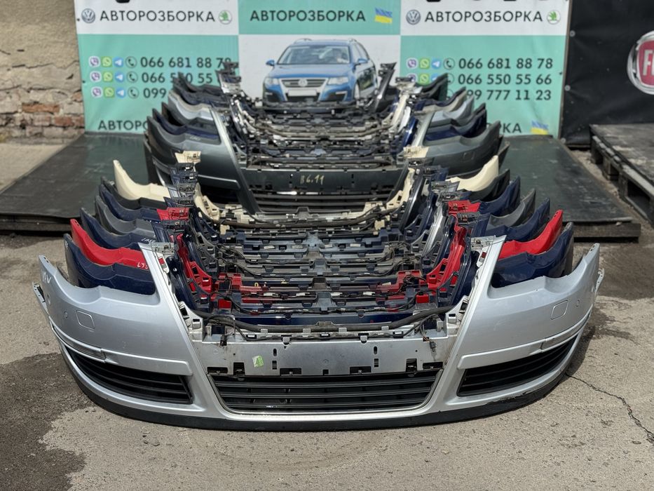 бампер передній фольксваген пассат б6 бампер passat b6 la7w la7t lc9x