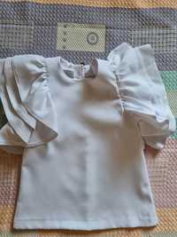 Блузка з коротким рукавом воланом