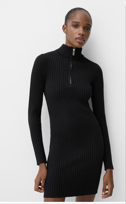 Сукня- светр в рубчик