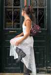 Vestido BOHO branco, de renda S