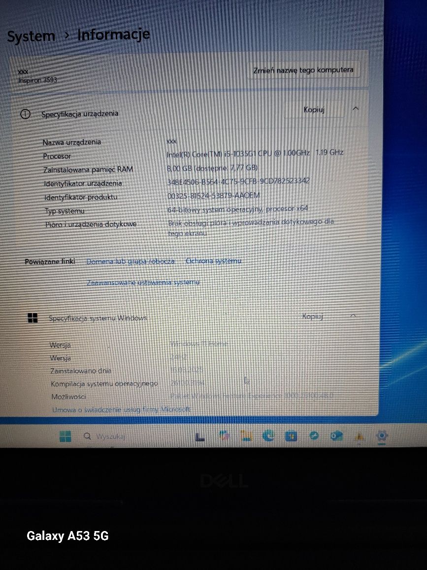 Sprzedam laptopa widocznego  na zdjęciu