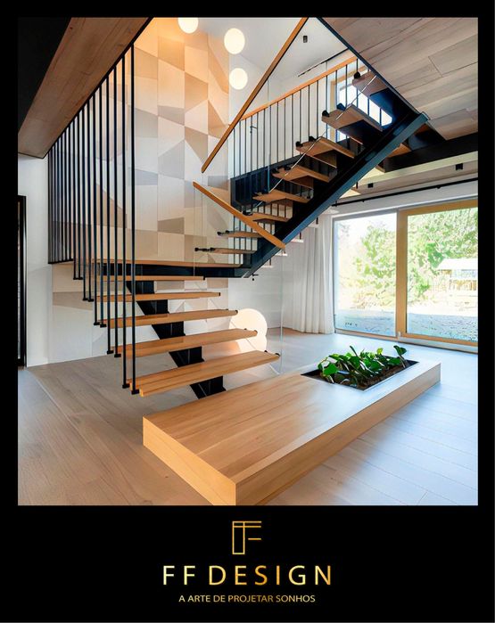Escadas interiores e exteriores