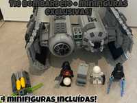 Lego Star Wars Tie Bombardeiro Com Minifiguras!