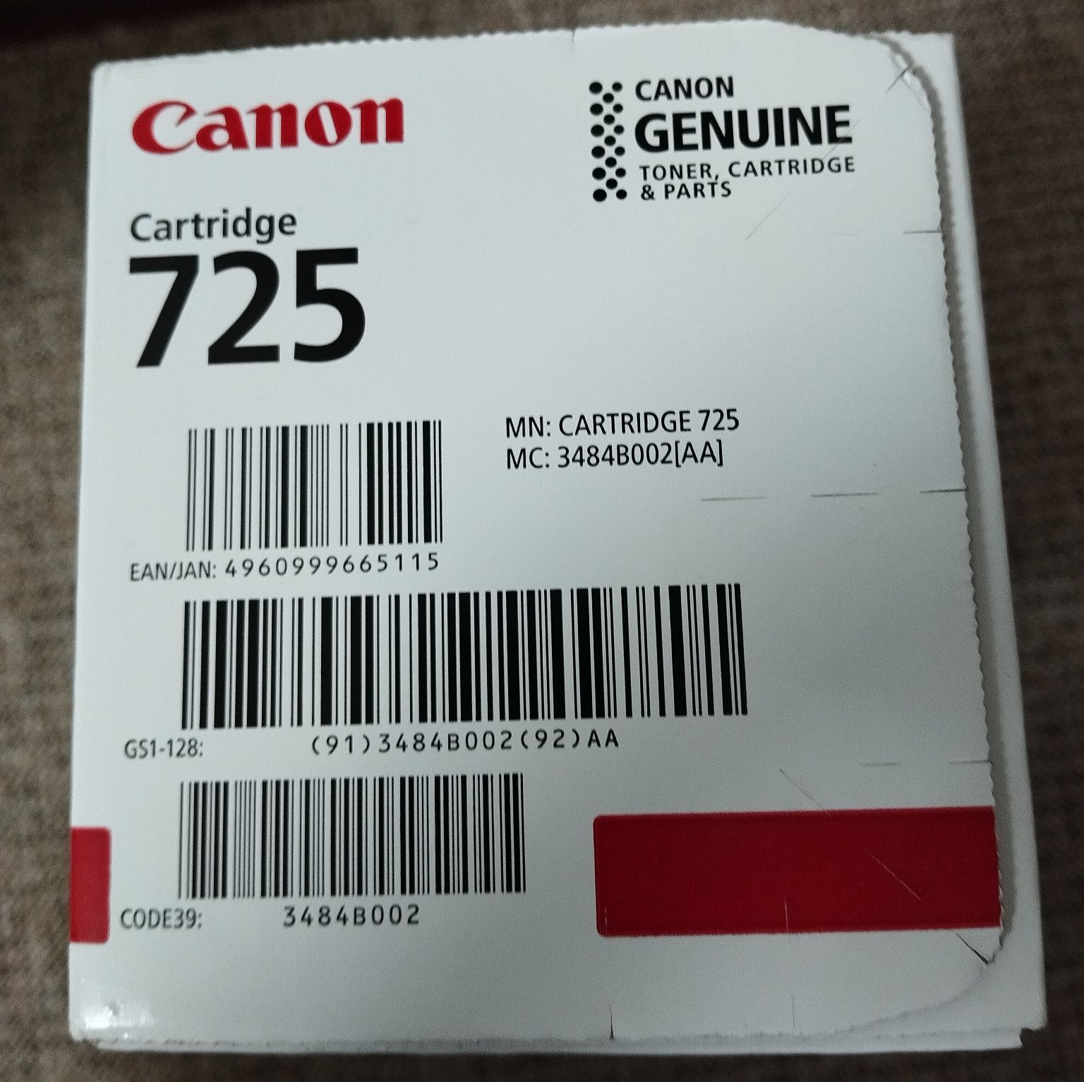 Картридж Canon 725 оригінал новий