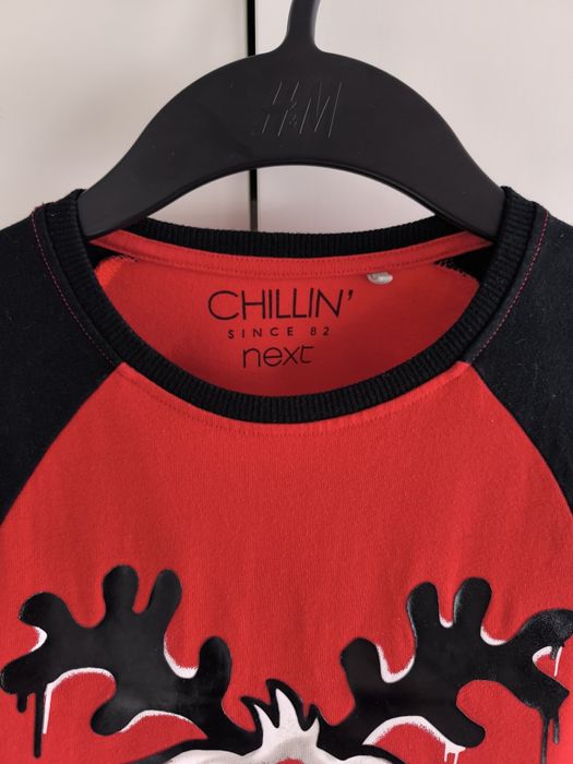 Next koszulka świąteczna Mikołaj renifer r.128