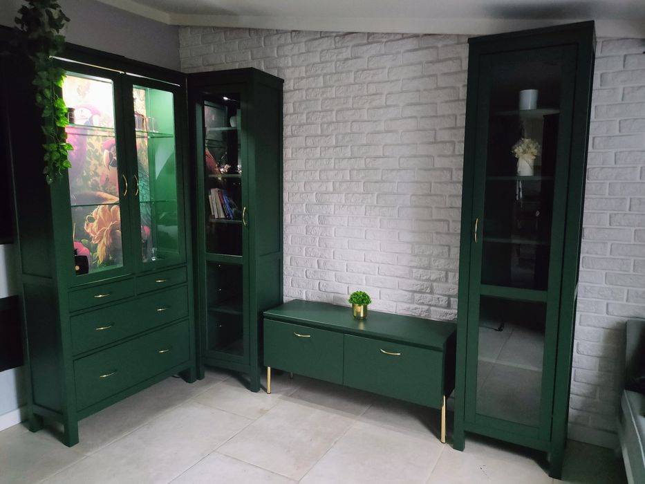 Niepowtarzalny Komplet mebli butelkowa zieleń