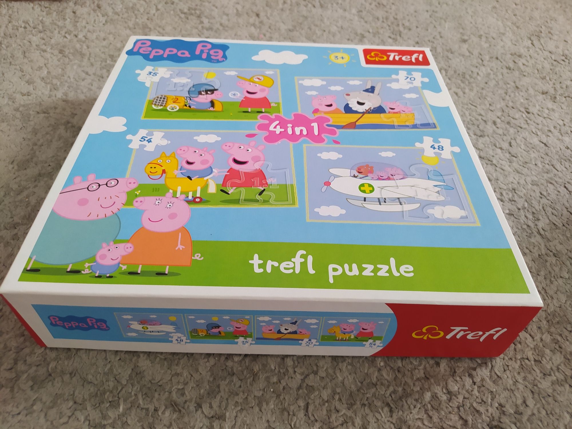 Puzzle od Trefla jak nowe Świnka Peppa 3+