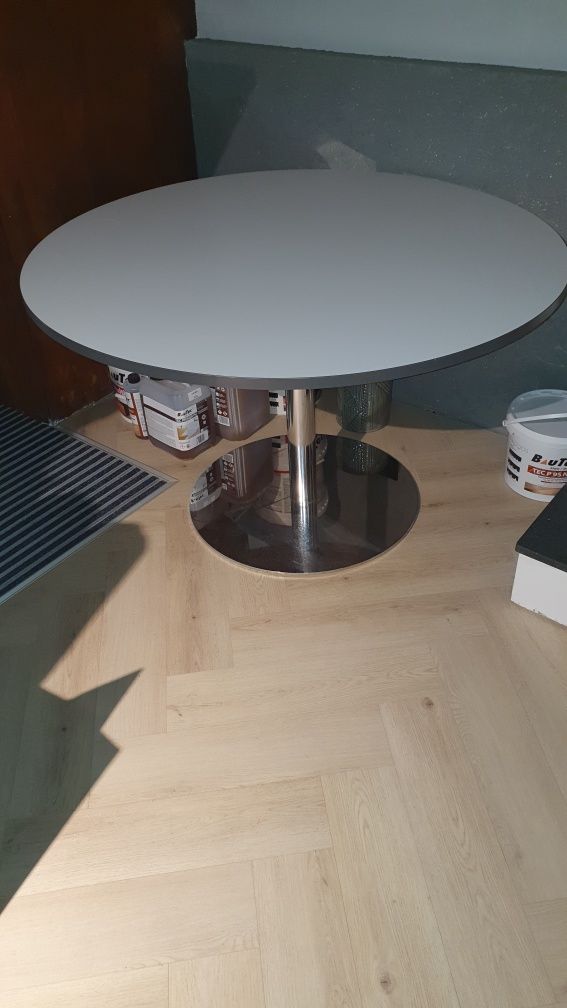 Stół konferencyjny okrągły biały 120cm mattel