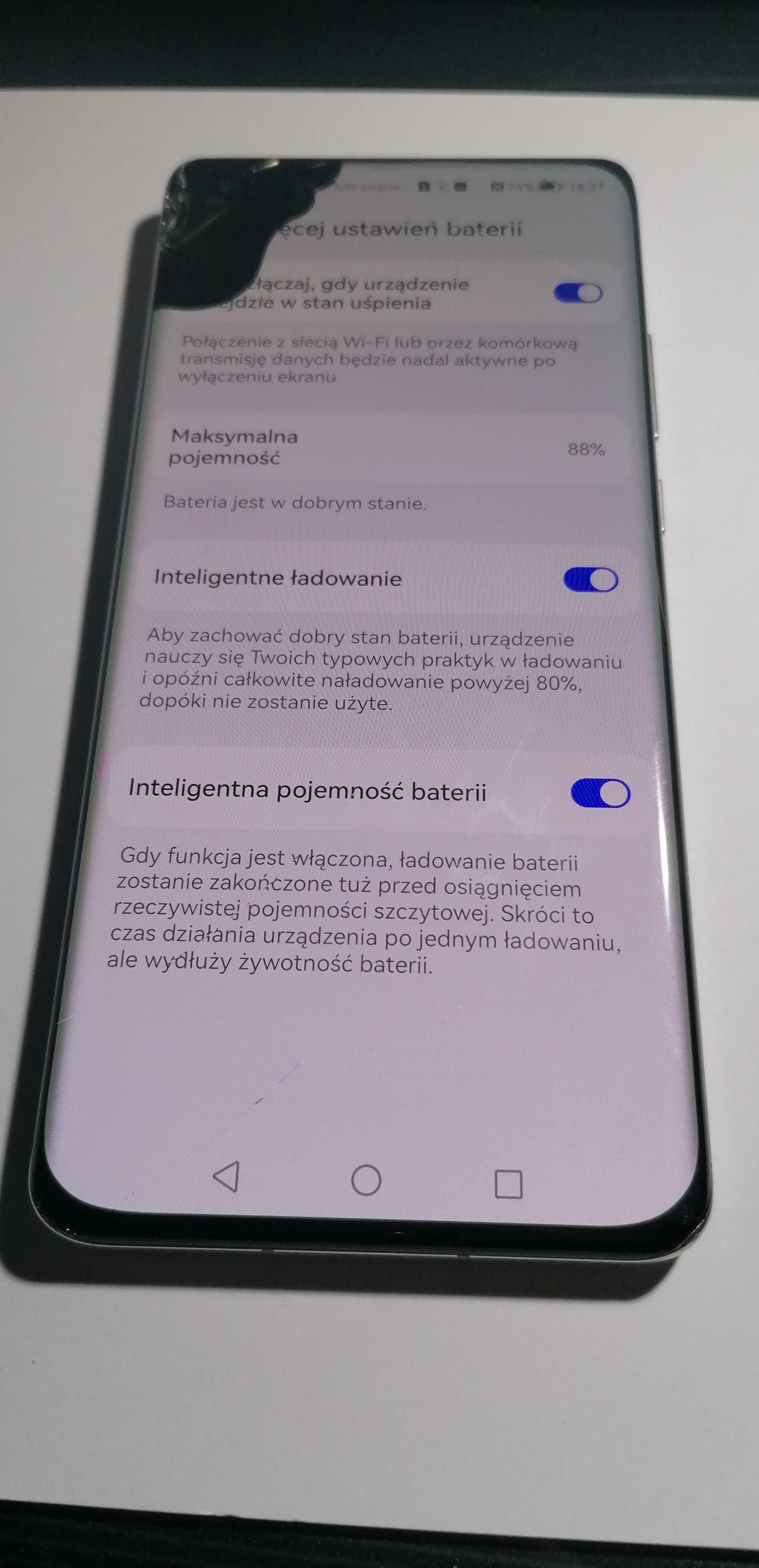 Huawei p40 pro uszkodzony ekran, działa