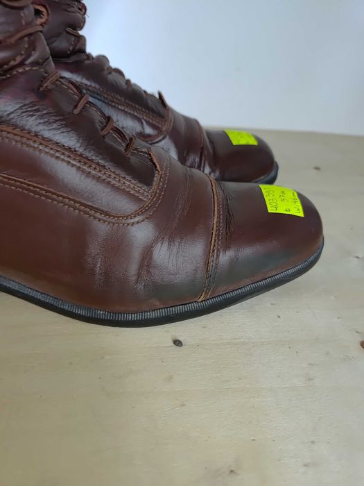 403.39. Brązowe oficerki, Felix Buhler Milano, roz: 39 Tight łyd: 37cm