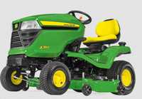 John Deere X350 bez kosza, dwa agregaty do wyboru.