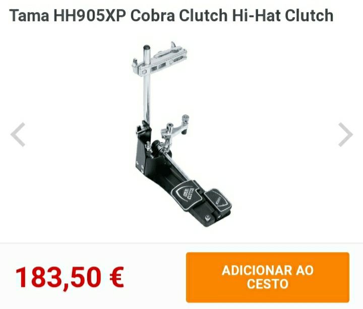 Aceito ofertas justas.Tama Iron Cobra Hi-Hat Clutch, novo por estrear.