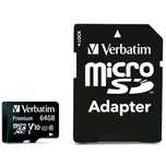 Verbatim Karta microSDXC 64GB V10+ adapter czarny/black 44084