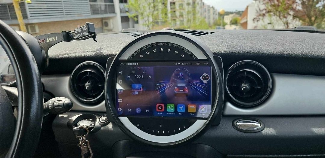 Radio 2 DIN 9" Mini Cooper (2006 a 2015) + Android + Carplay + GPS/Nov